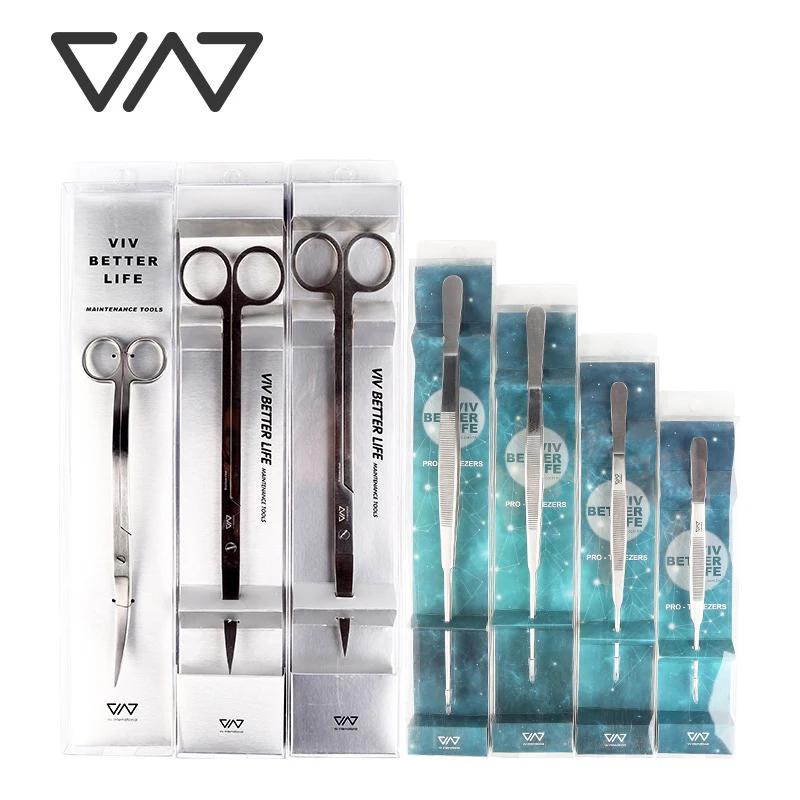 VIV – ciseaux pour plantes aquatiques en acier inoxydable, pincettes, outil de nettoyage, qualité AD