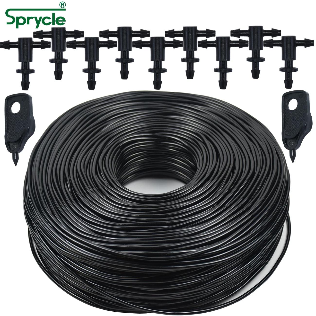 SPRYCLE-Micro système d'irrigation goutte-à-goutte avec connecteur 2 voies, tuyau en PVC, tube 140 e