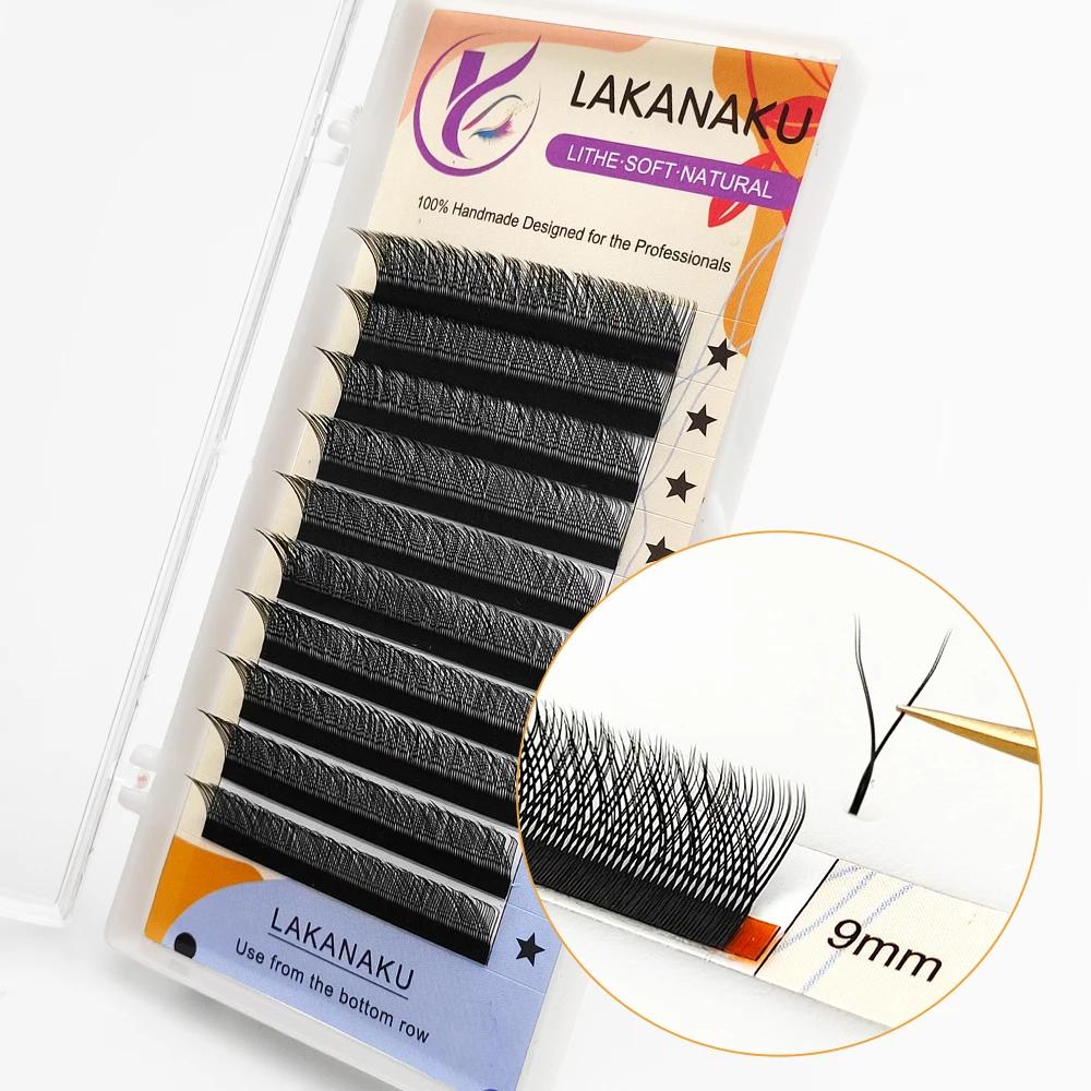 LAKANAKU Cilios YY Extensions de cils 6 plateaux cils 0.07 C D 8-12 mélange YY cils naturel doux pré