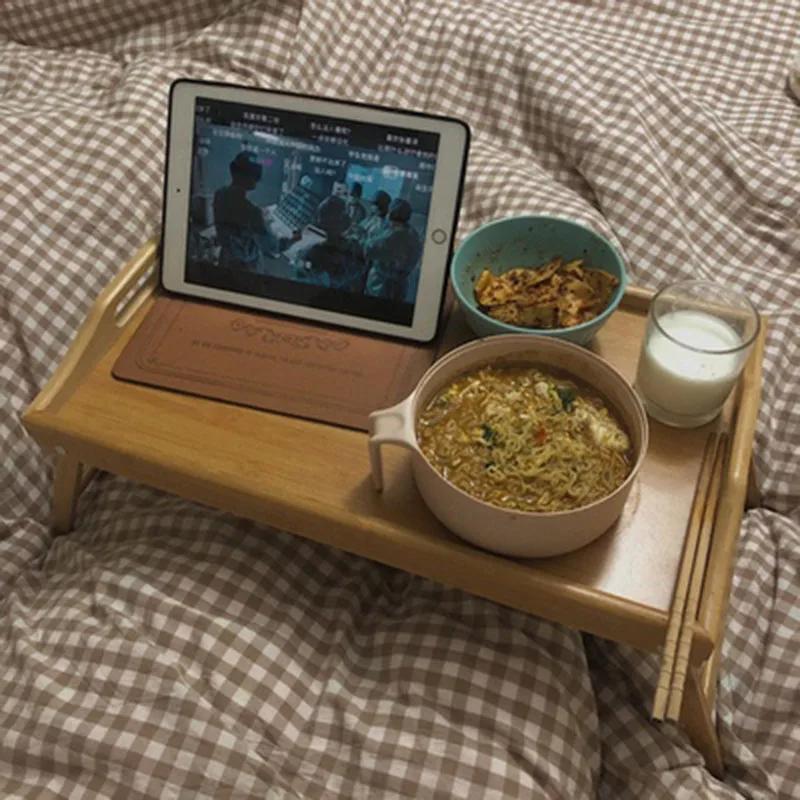Table d'ordinateur pliable de 50 cm, support pour ordinateur portable, plateau de petit-déjeuner, pl