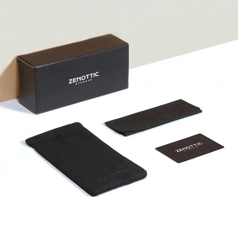 ZENOTTIC lunettes de Prescription demi-sans monture hommes Anti lumière bleue lunettes optiques phot