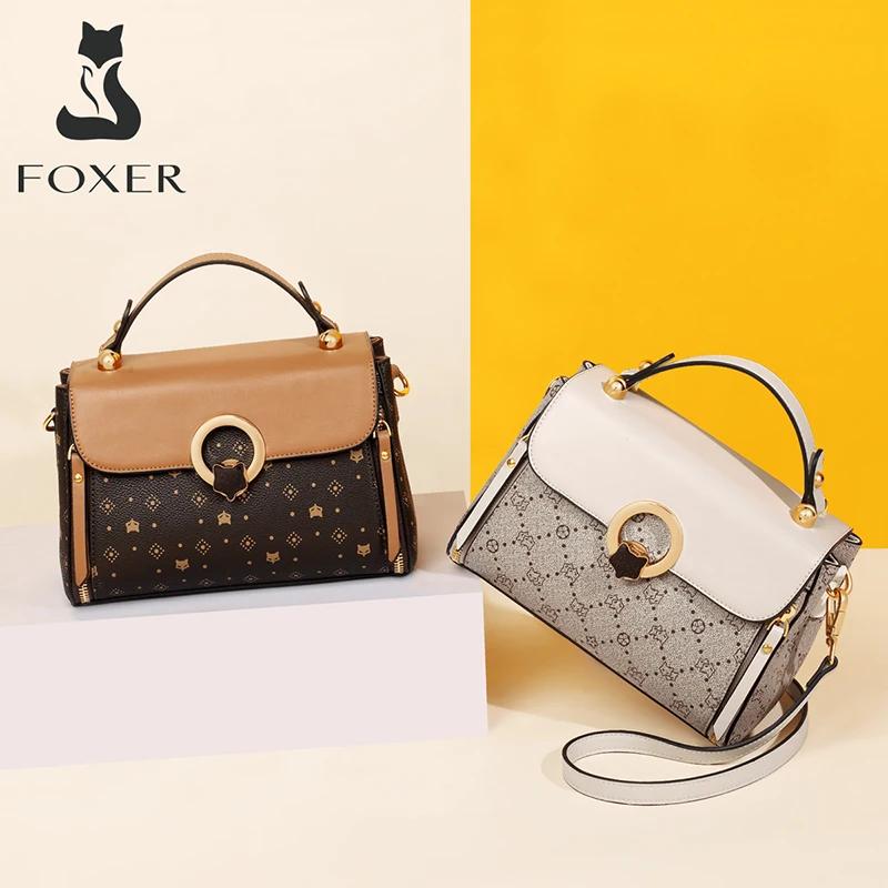 Sac à bandoulière FOXER pour femme, sac fourre-tout vintage de luxe, sac à main tendance 2026, sac b