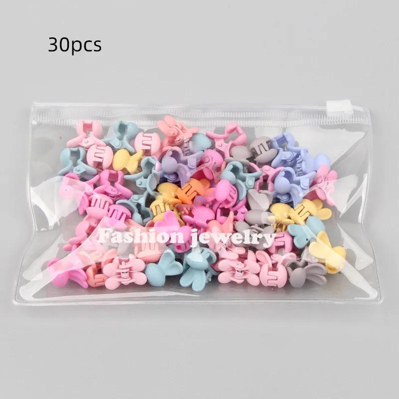 30 pièces/sac Mini pinces à cheveux mignonnes pour filles bébé épingle à cheveux colorée dessin anim