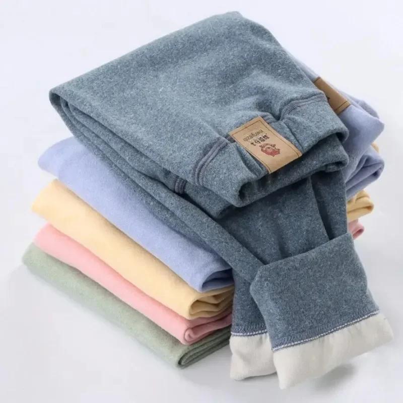 Pantalons chauds en polaire pour enfants, grande taille, pour garçons et filles, Leggings d'hiver en