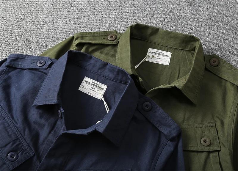 Veste Cargo Militaire Multi-Poches pour Homme, Manteau Délavé, 1603 Coton, Jungle Tropicale Américai