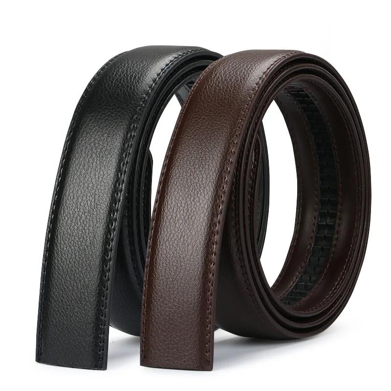 Ceintures à boucle automatique pour hommes, sans boucle, de marque, de haute qualité, véritable sang