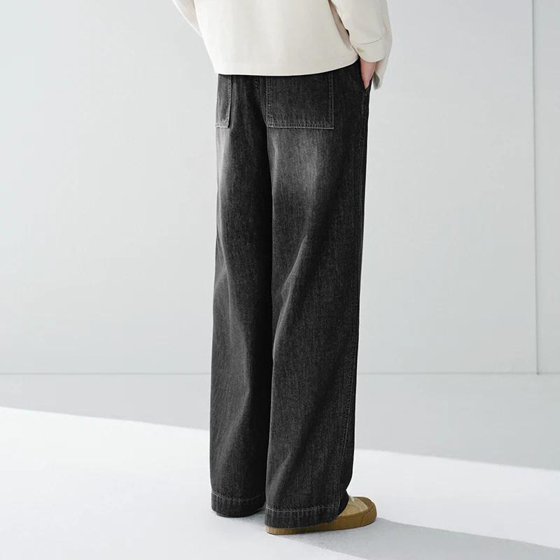Semir polyvalent jean hommes 2026 printemps ample jambe large taille élastique basique décontracté c