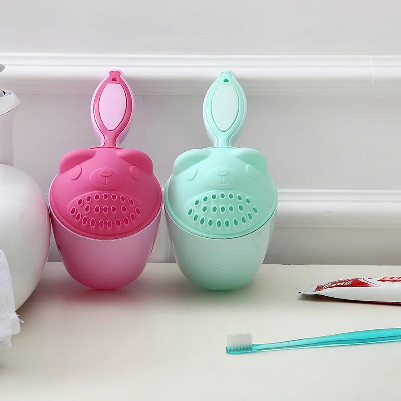 Bonnets de bain pour bébé, dessin animé mignon, tasse de shampoing pour enfants, Bailer de bain, cui