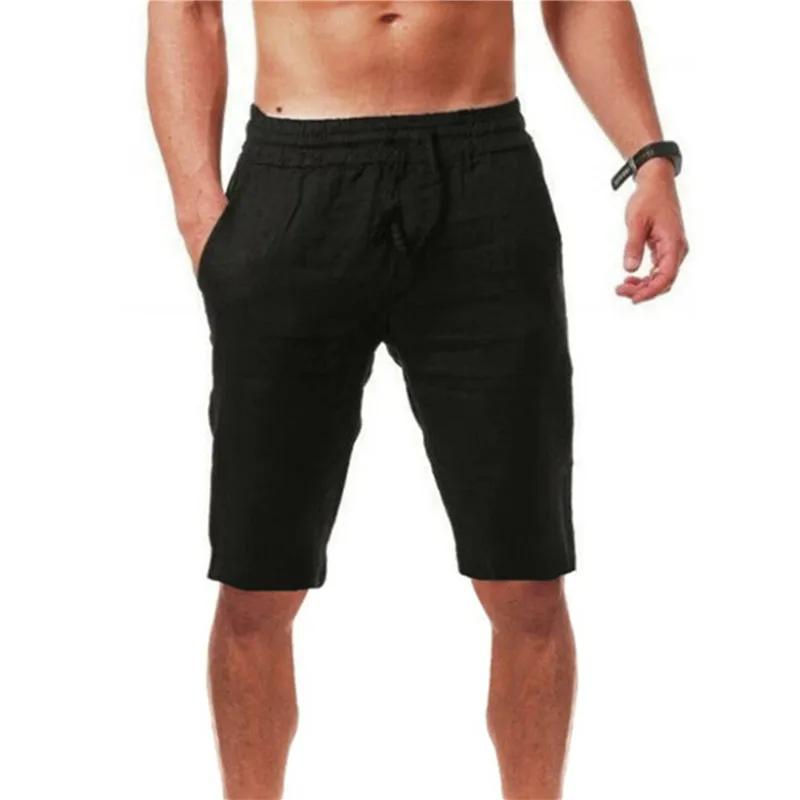 Short en coton pour hommes, pantalon court d'été respirant, couleur unie, Fitness, Streetwear, 1 piè