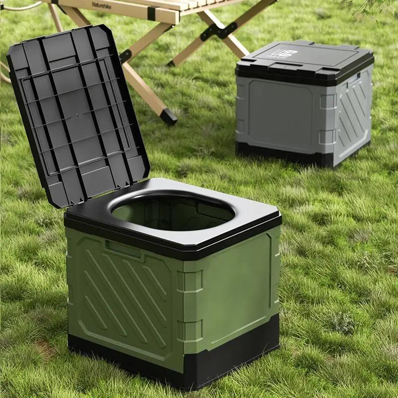 Toilette pliante portable, toilette d'extérieur, toilette de camping, toilette couverte pour adultes
