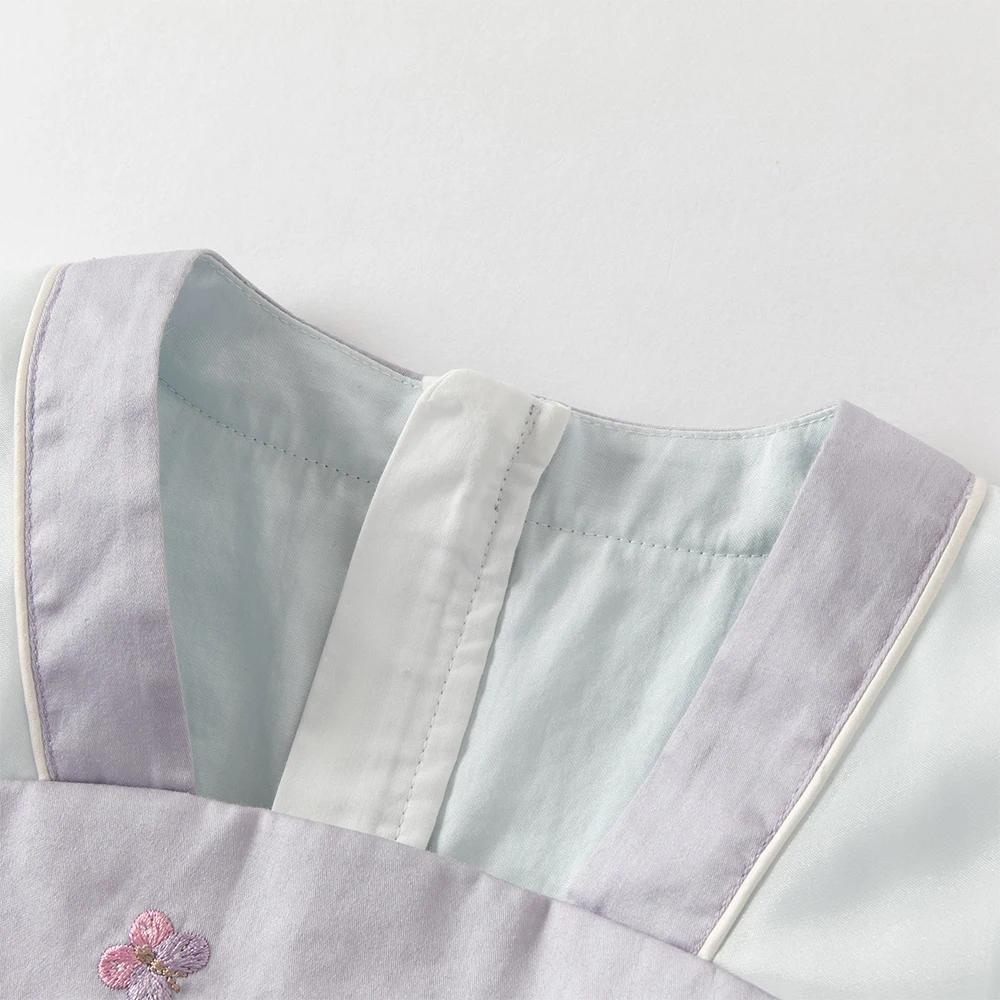 Dave Bella robe en maille pour filles printemps automne bébé charme robes d'extérieur Style chinois
