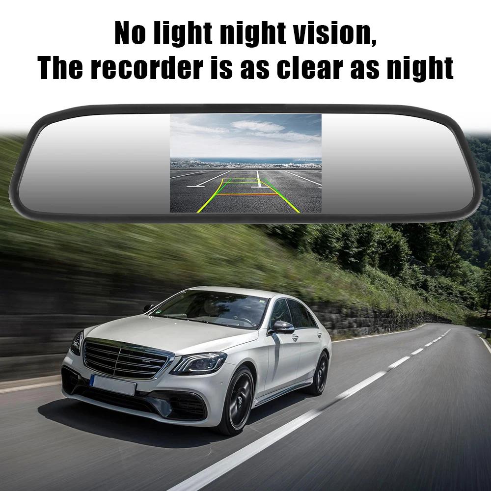 Caméra de recul pour lecteur de voiture 12V, rétroviseur intérieur, moniteur de stationnement, écran