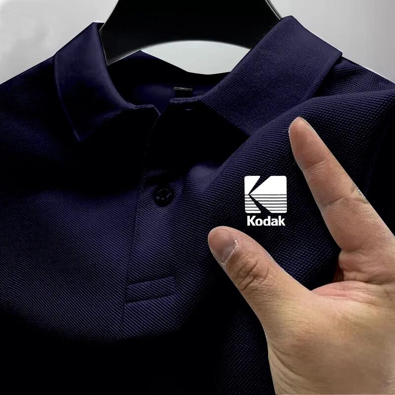 T-shirt à manches courtes respirant pour homme, de la marque Kodak, avec petit logo imprimé, pour l'
