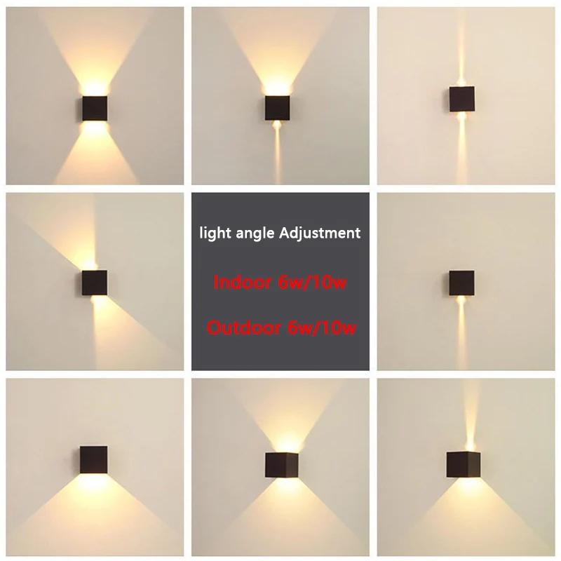 Applique murale LED imperméable conforme à la norme IP65, en aluminium, luminaire décoratif d'intéri