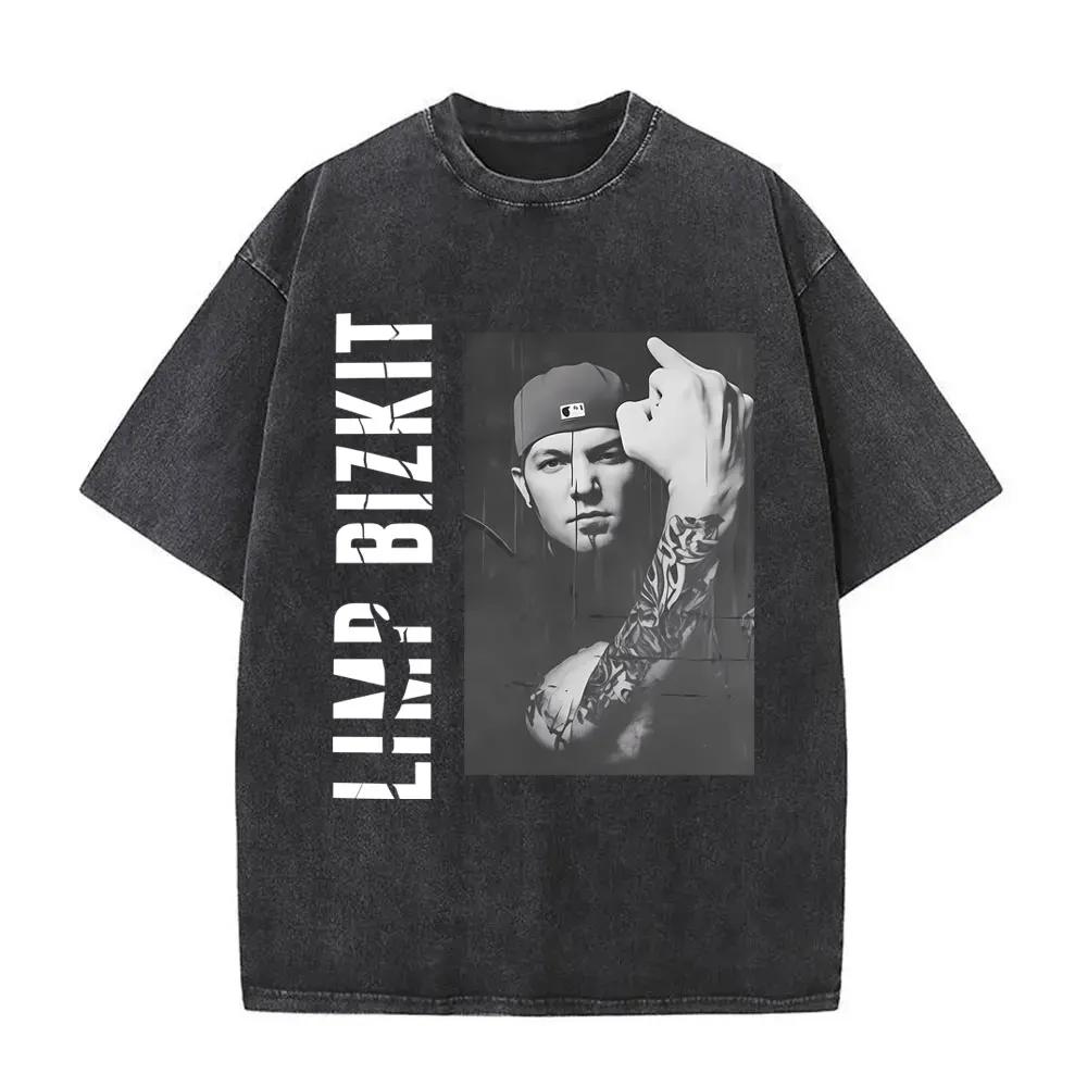 Lavé Vintage groupe de Rock Limp Bizkit significatif autre impression T-shirts hommes femmes Hip Hop