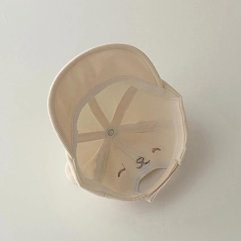 Chapeau de Baseball ours de dessin animé pour bébé, avec oreilles, mignon, couleur unie, casquette à