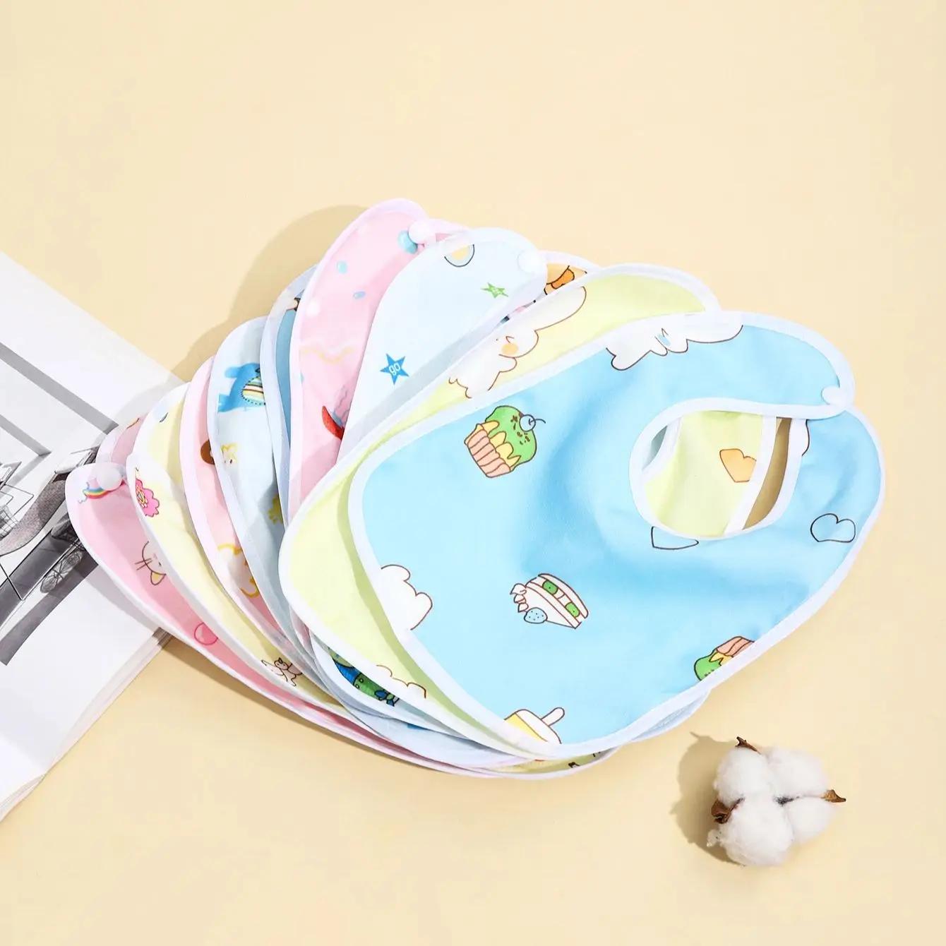 Bavoirs imperméables en coton pour bébé - Lot de 4/6/8/10 pièces - Protection repas garçons filles