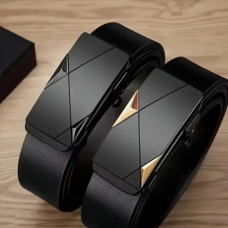 Ceinture à boucle automatique pour homme, élégante, pour costume d'affaires, ceinture décontractée d