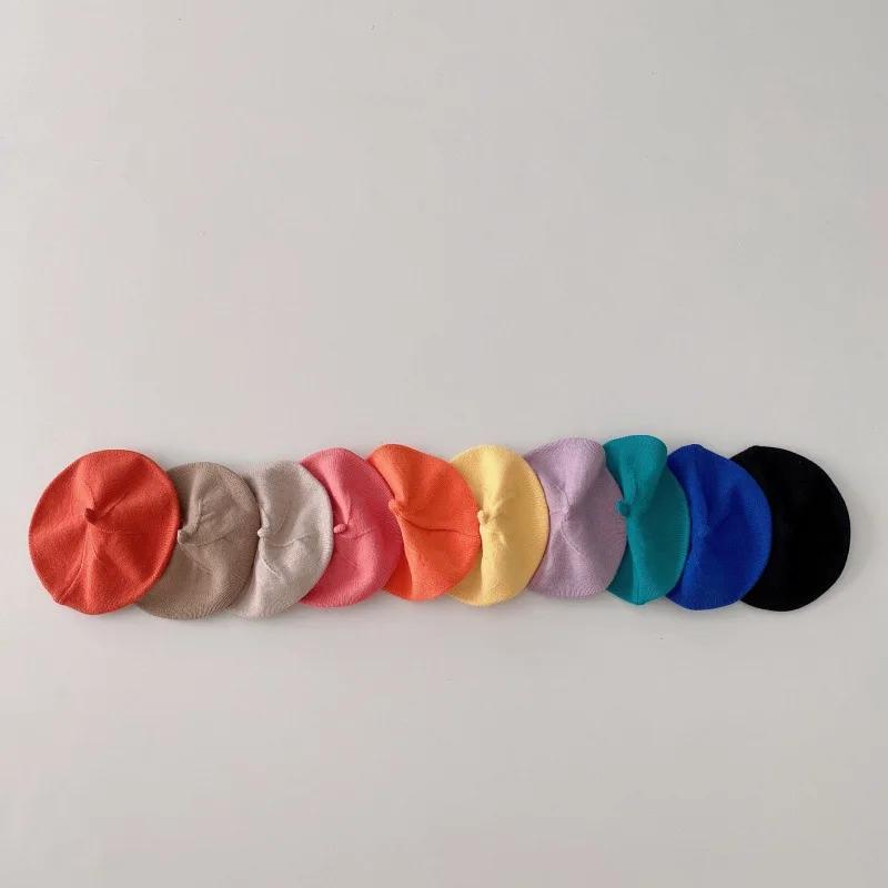 Béret tricoté bébé peintre français automne hiver épais unisexe essentiel berceau nouveau-né