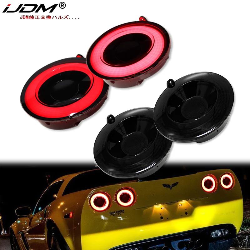 4 pièces complet LED Halo Vette feu arrière ensembles pour 2005-2013 Chevrolet Corvette C6 feu stop 