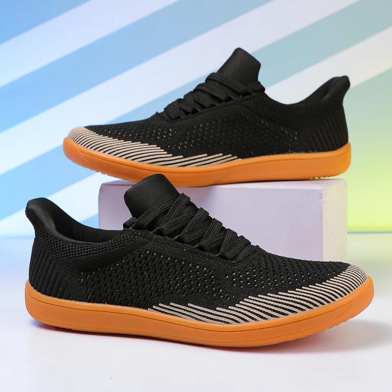Grande taille 50 51 52 53 54 boîte à bout large pieds nus chaussures hommes chaussures en maille déc
