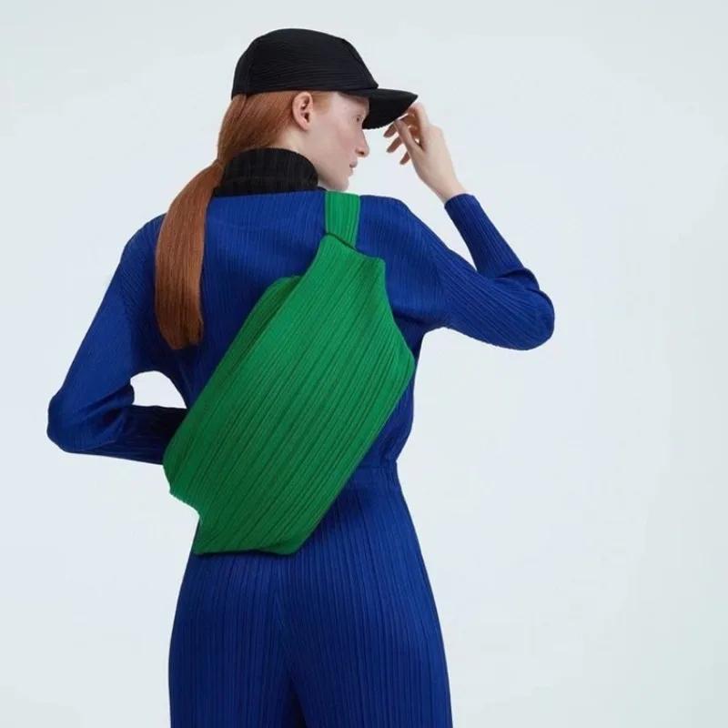 Miyake japonais décontracté sport vent plissé Gyoza sac à bandoulière hommes et femmes avec Simple g
