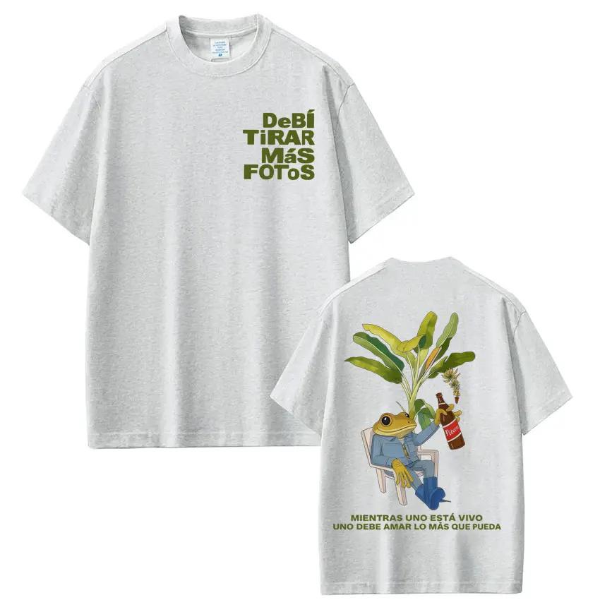 T-shirt Rapper Bad Bunny Debi Tirar Mas Fotos DTMF World Tour T-shirts Homme Femme Mode Vintage Hip 