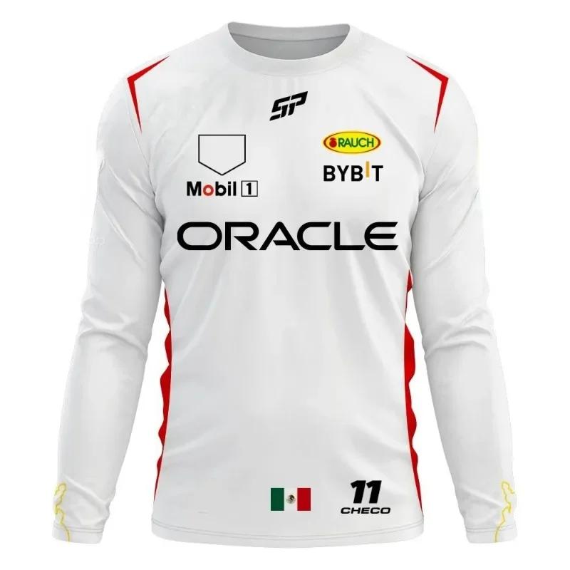 T-shirt à manches longues de l'équipe F1, édition printemps et automne, T-shirt Extra Large pour hom