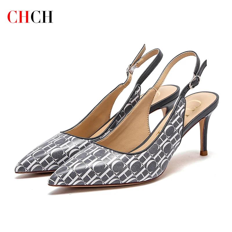 CHCH-Sandales à Talons Hauts de 7cm pour Femme, Chaussures de Soirée de Mariage