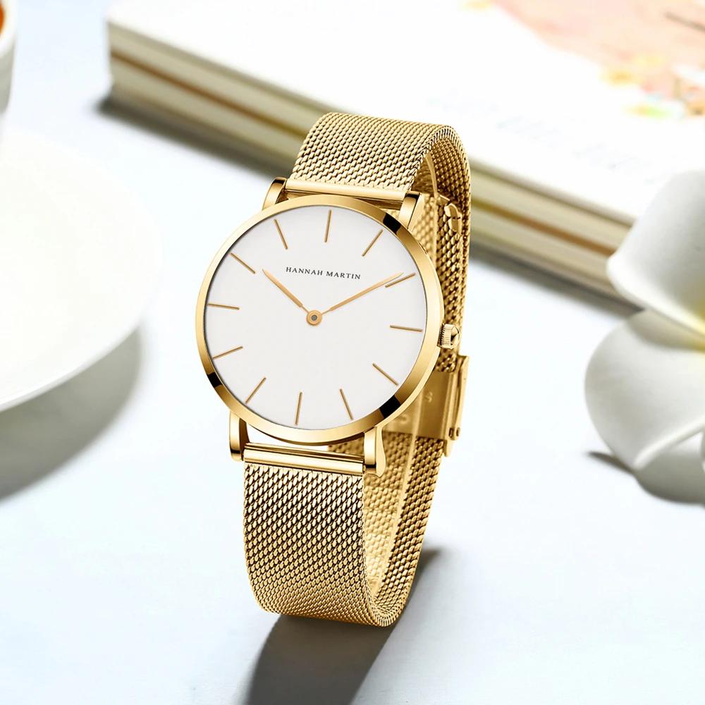 Montre-Bracelet pour femmes, 1 ensemble, mouvement à Quartz japonais, Simple, or Rose, maille en aci