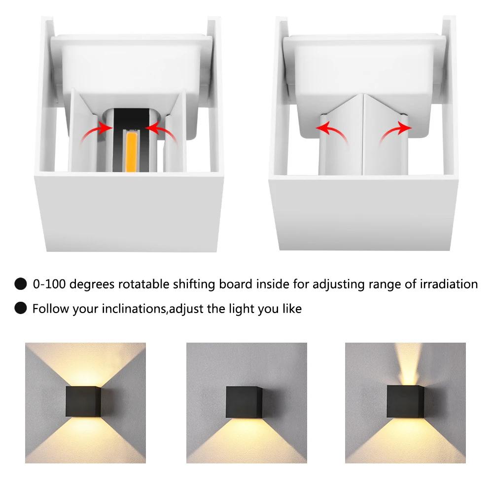 Applique murale LED imperméable conforme à la norme IP65, en aluminium, luminaire décoratif d'intéri