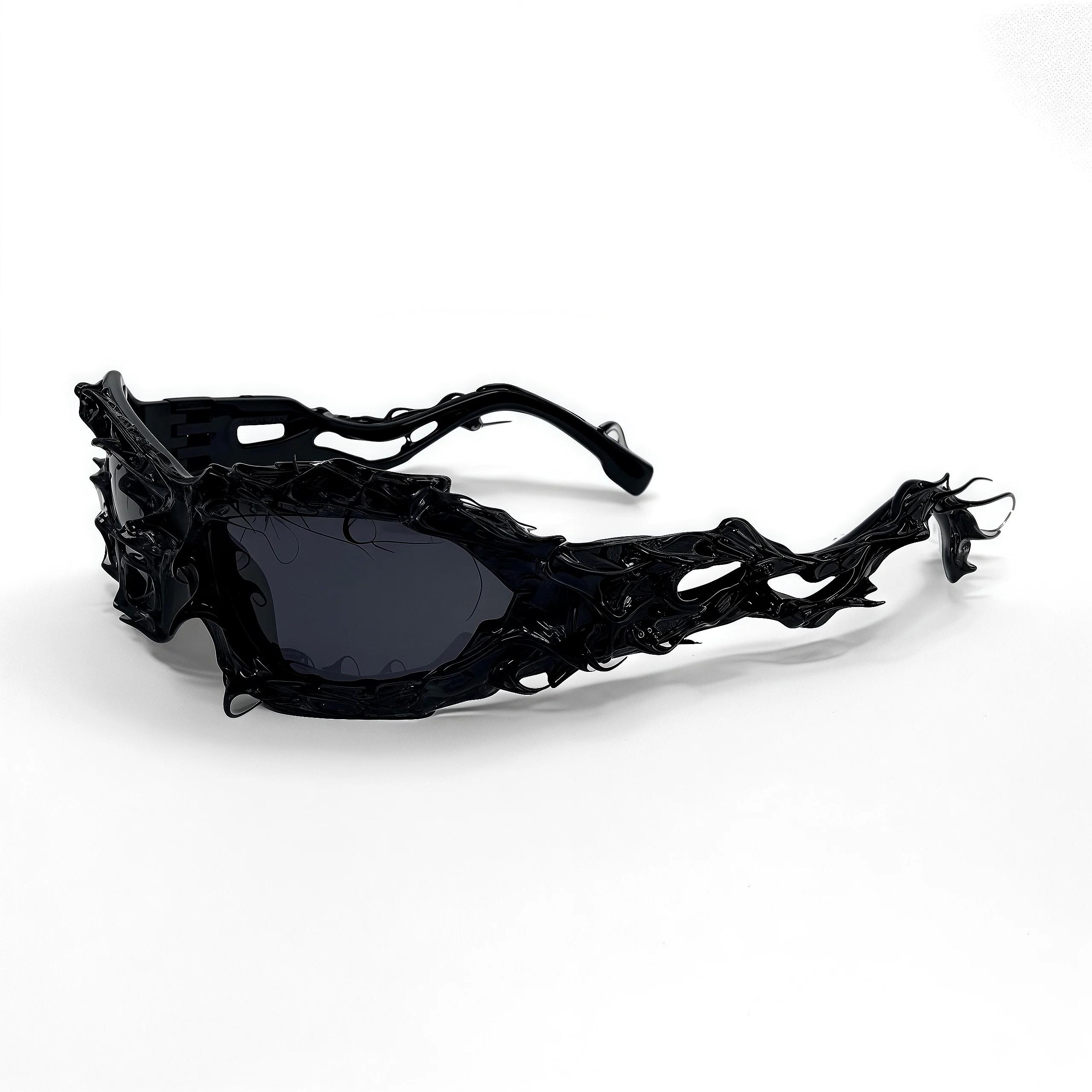 Lunettes de soleil tendance à monture irrégulière pour femmes et hommes, lunettes de soleil Punk ins
