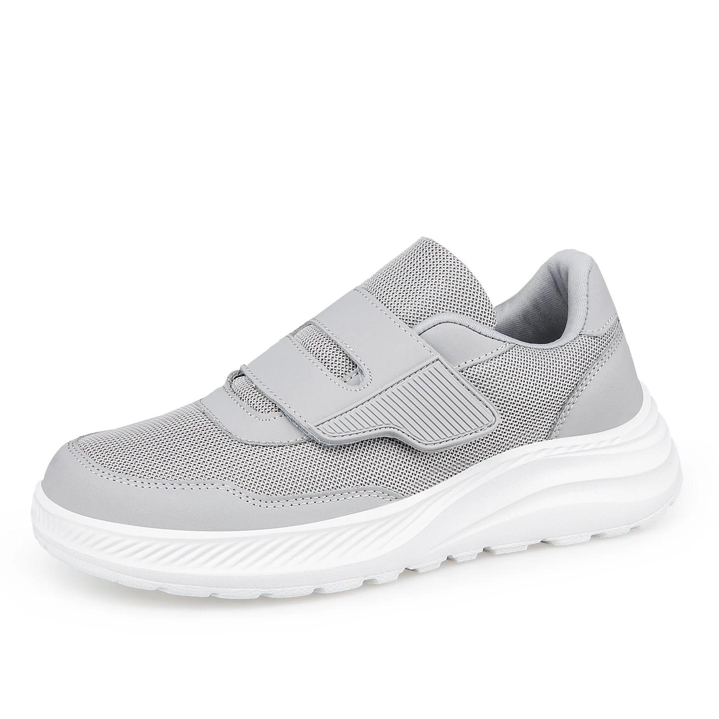 Chaussures ouvertes à large boîte à orteils réglables pour personnes âgées, chaussures pour diabétiq