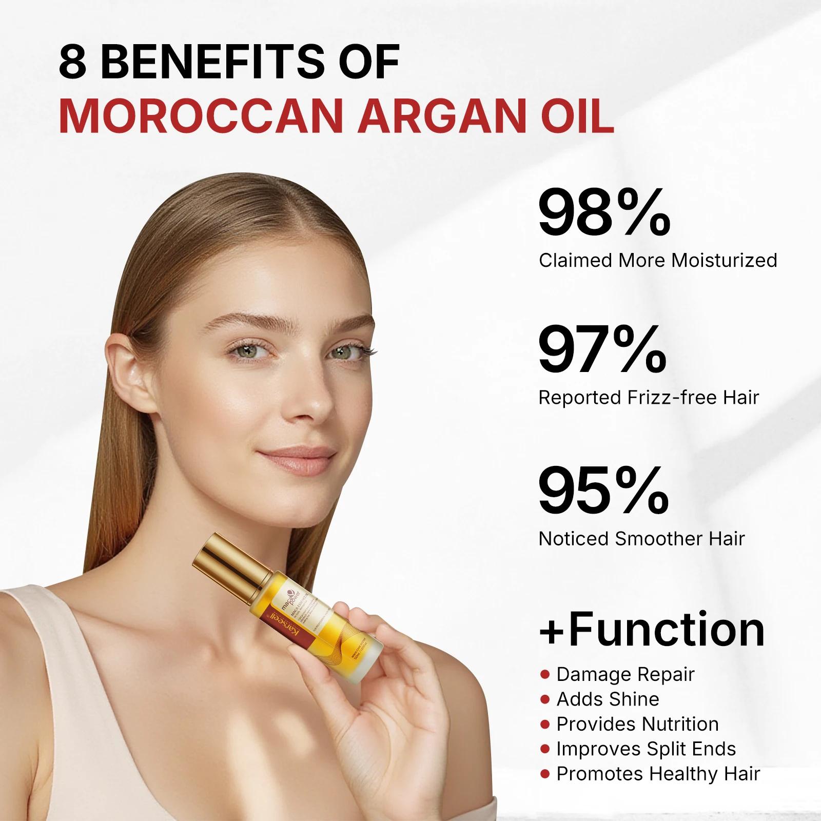 Karseell – huile capillaire pour la guérison des cheveux, pressée à froid, sans poids, huile d'argan