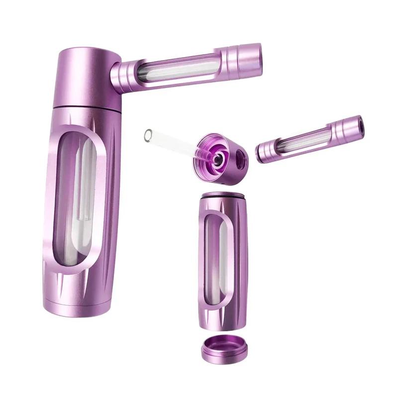 Barboteur en verre et aluminium métallique de 6 pouces, tuyau d'eau, Mini bouteille pour fumer, filt