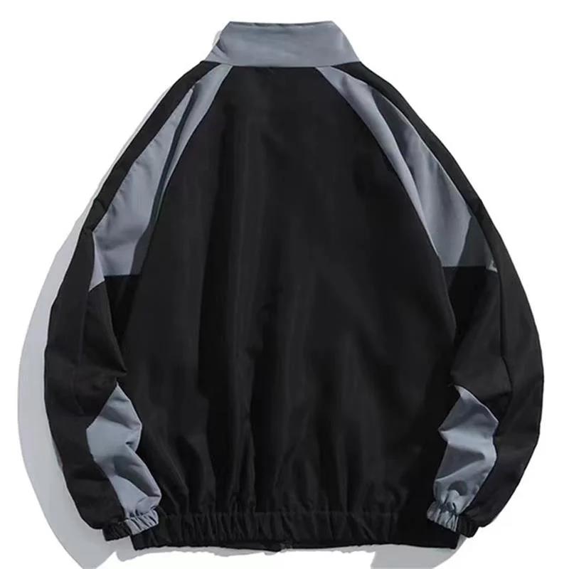 Veste d'Université pour Homme et Femme, Coupe-Vent de Style Hip Hop, Patchwork, Mode Printemps-Autom