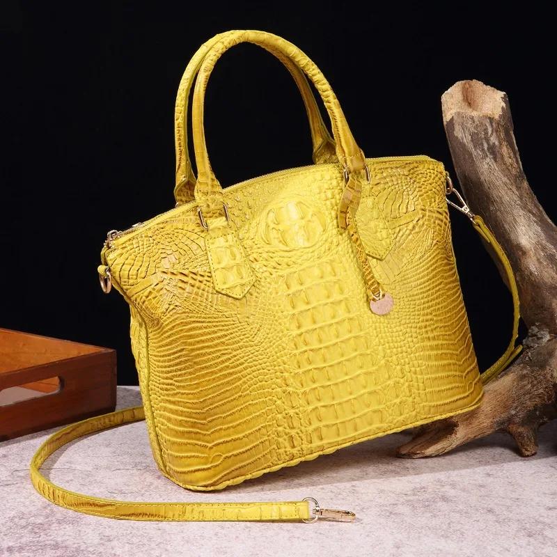 2025 Sac à main en relief Crocodile pour femme Sac à main de luxe en cuir ombré Sac à bandoulière Sa