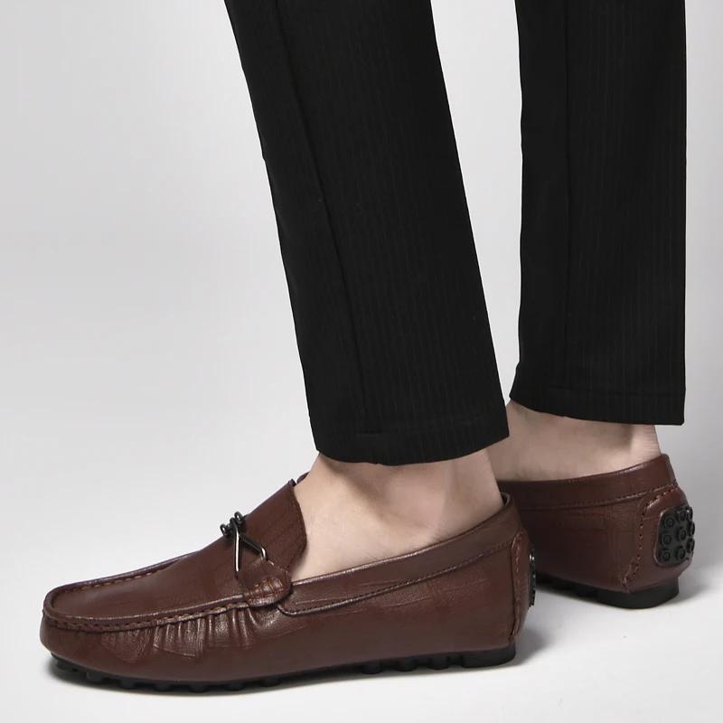 Mocassins en Cuir PU pour Homme, Chaussures d'Affaires, artificiel évateur, Épais, Recommande d'AugW