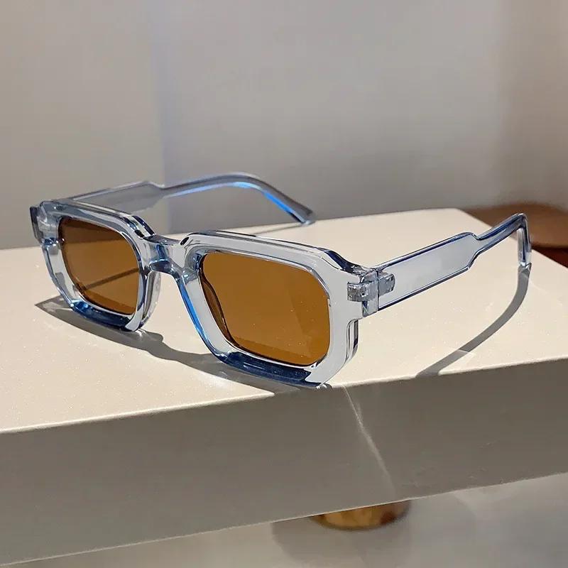 JNPCXI mode bleu carré lunettes de soleil pour femmes hommes rétro luxe concepteur clair lentille lu