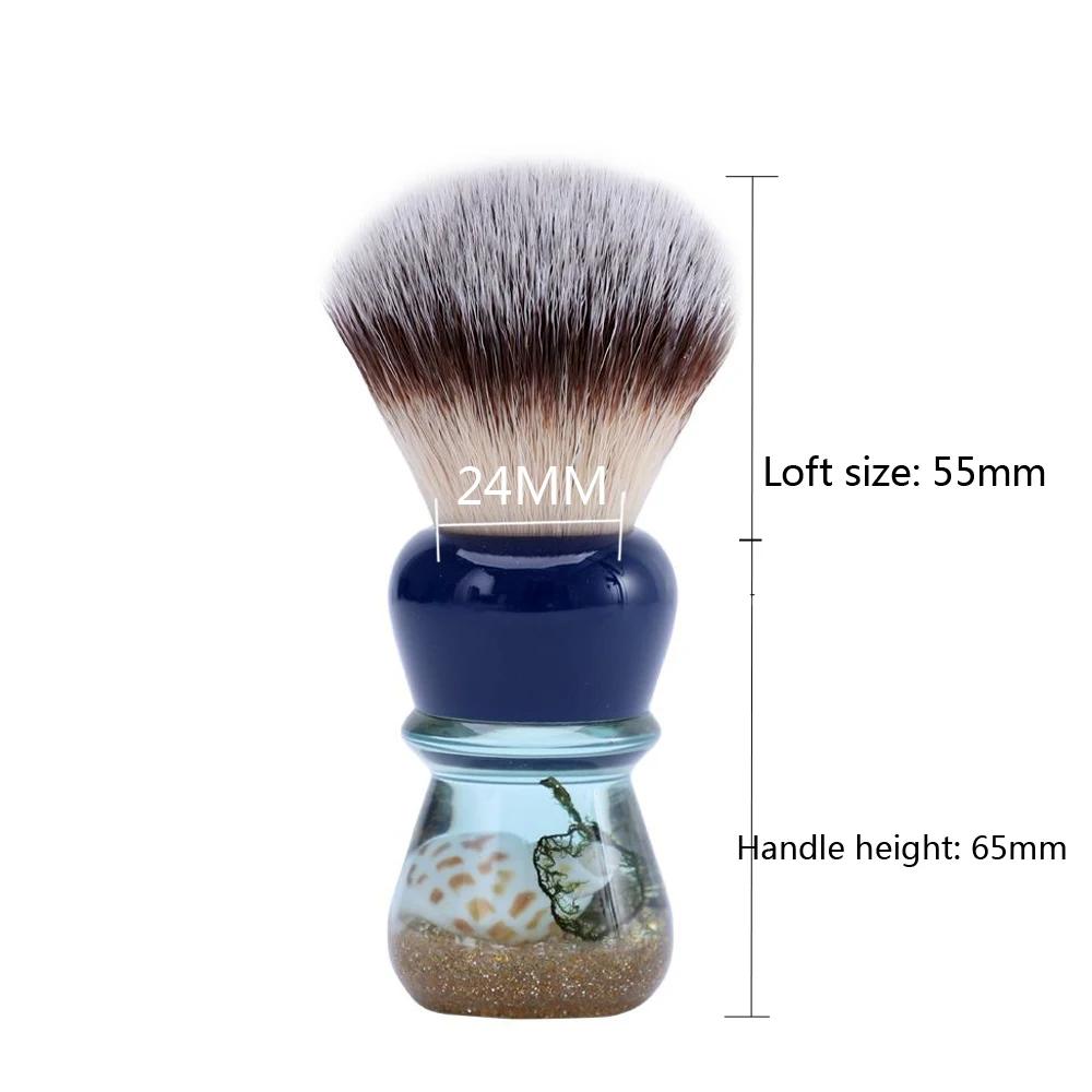YAQI – brosse de rasage pour hommes, en cheveux synthétiques, 24mm