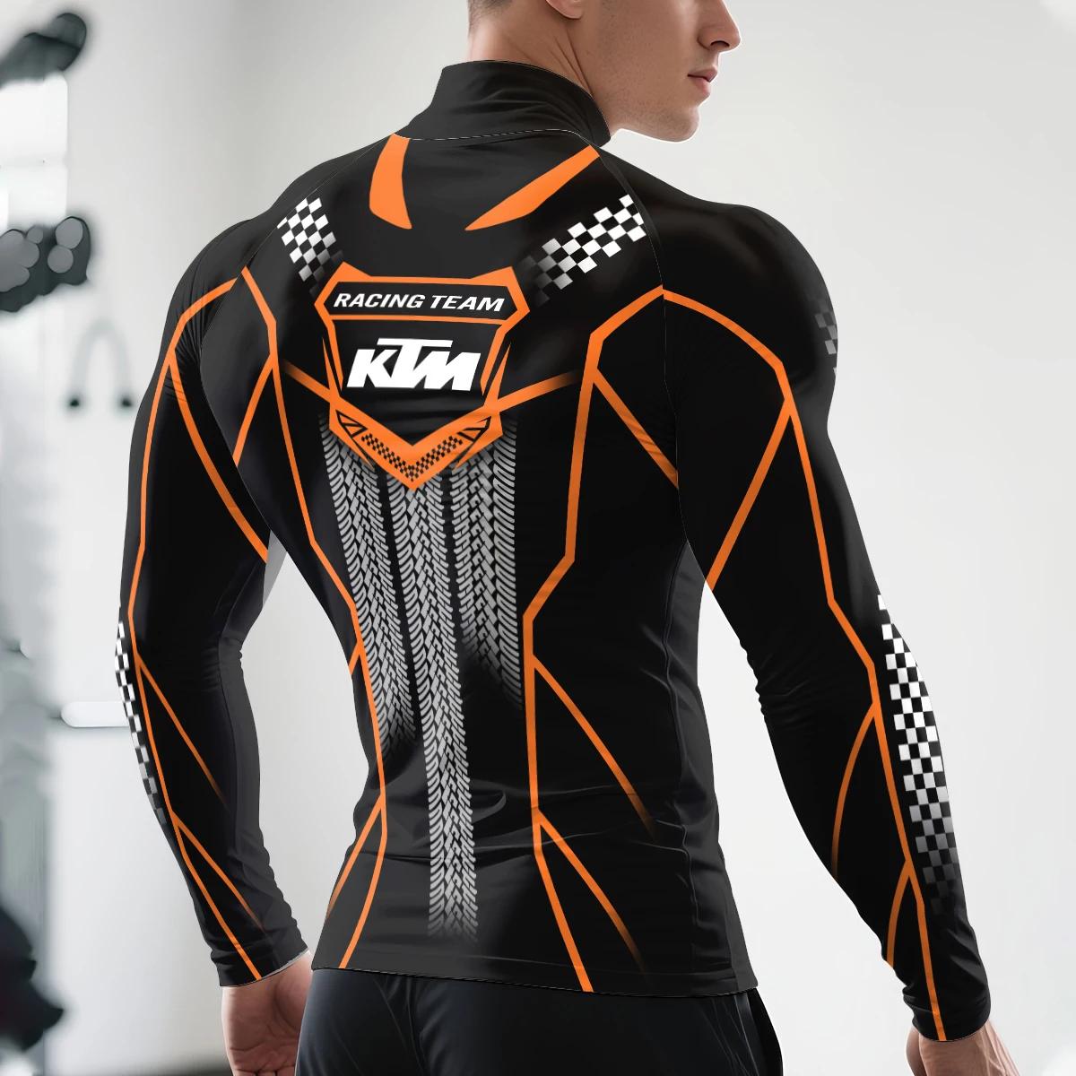 KTM Racing Team Rainbow Track Style Col mi-haut pour homme à manches longues, tendance, multifonctio