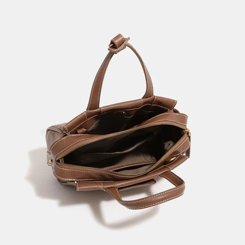 Sac à langer de luxe minimaliste haut de gamme pour femme, sac fourre-tout en cuir de créateur Paris