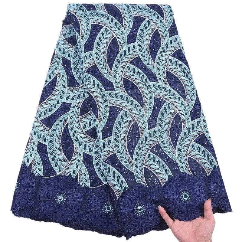 NigWin-Tissu Africain en Dentelle de Coton Suisse Tyys, Haute Qualité pour Robe de Soirée Française,