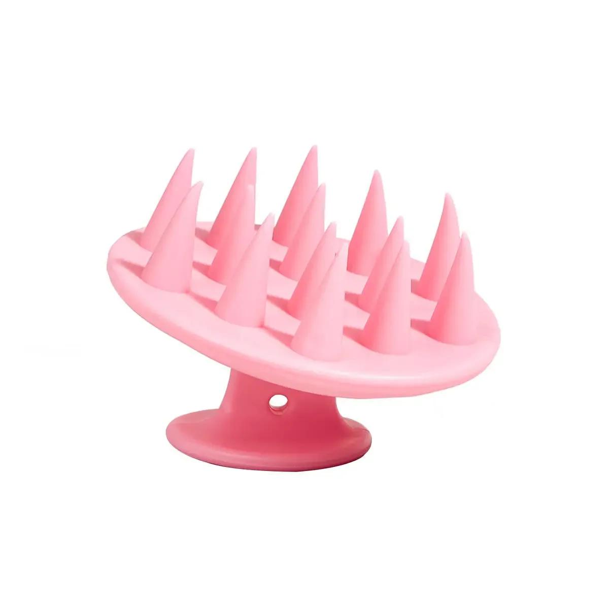 Brosse de Massage de tête en Silicone Portable, brosse de nettoyage en profondeur du cuir chevelu et