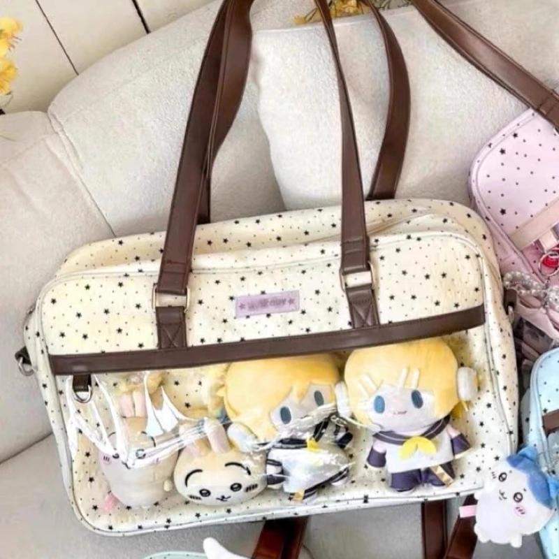 Nouveau Sac à Bandoulière Ita Grande Capacité en Dentelle, Style Lolita, avec Poche Transparente, Y2