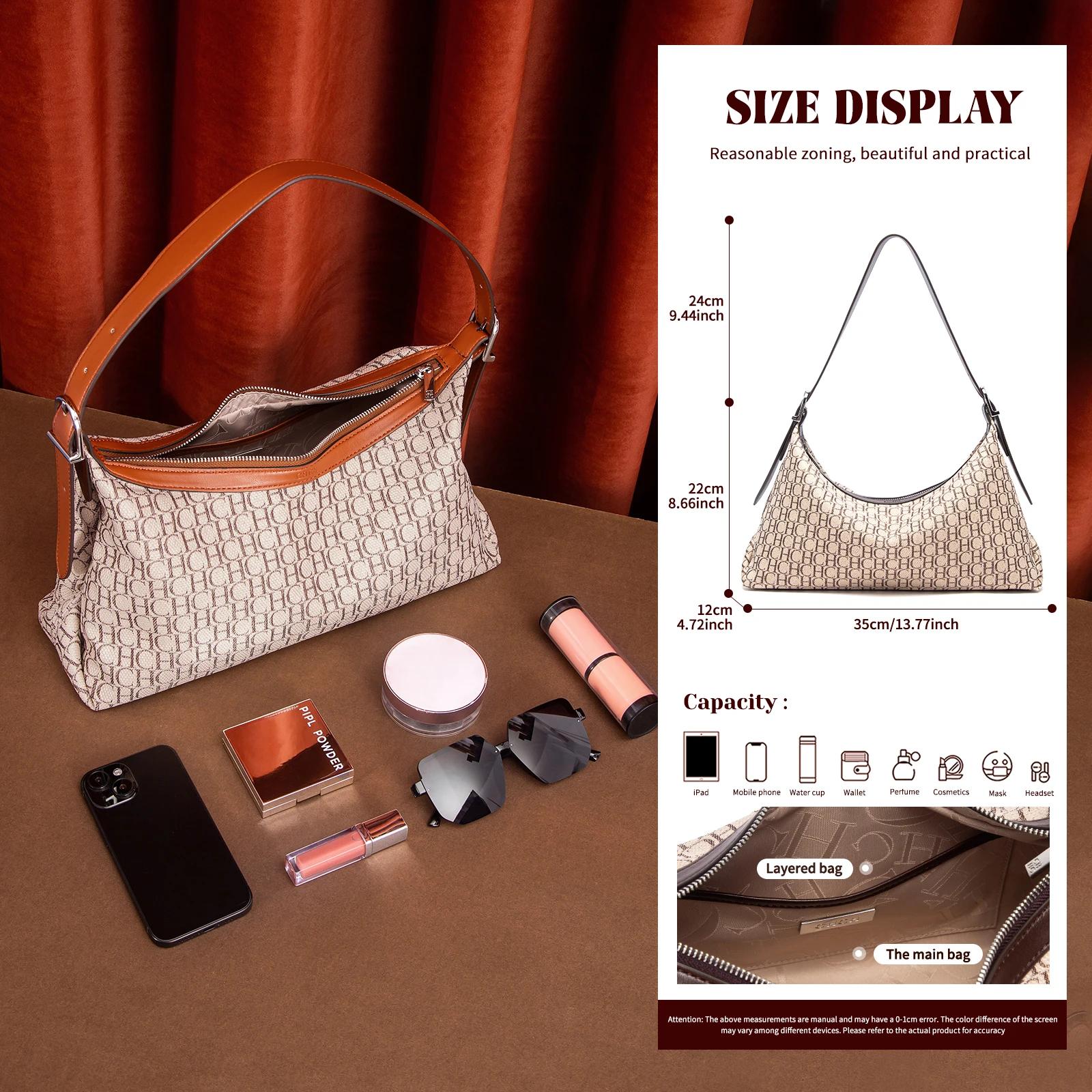 Sac fourre-tout pour femmes, sac Hobo décontracté en tissu de grande capacité, sac à bandoulière, au