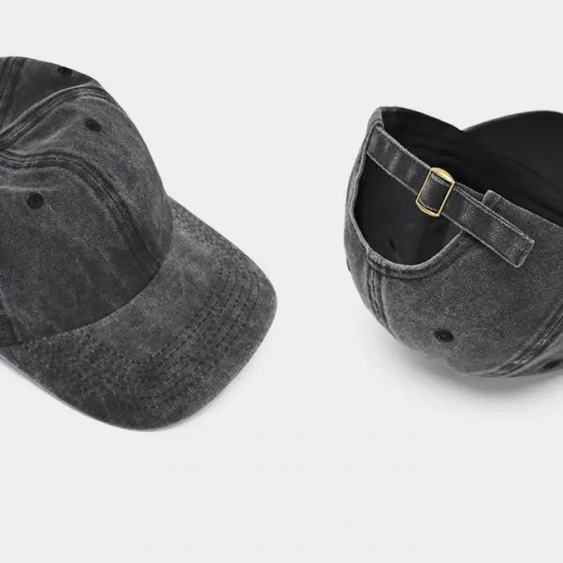 Casquette de Baseball en coton délavé pour hommes et femmes, chapeau à rabat Vintage Hip Hop, couleu