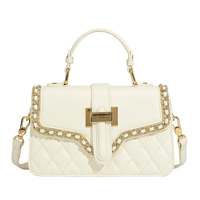 Sac à main de marque pour femmes, nouvelle chaîne tendance, Texture Premium, sac à bandoulière avec 
