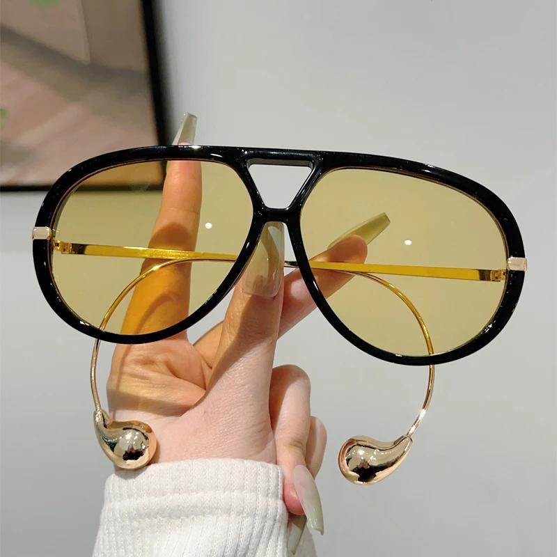 GM LUMIAS lunettes de soleil pilote surdimensionnées nouveau dans la mode Double pont dégradé lunett