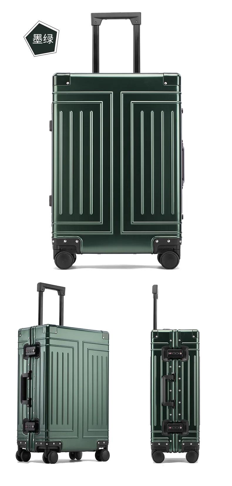 2024 capacité ensembles de bagages durables 100% valise en aluminium roues femmes fille hommes cabin
